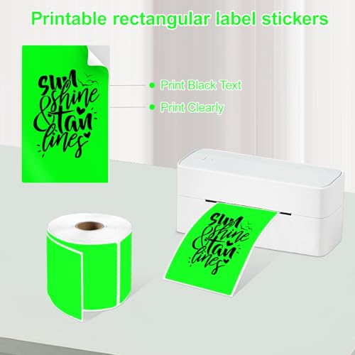 3 X 5 Inch Printable Waterproof Rectangle Color Coding Labels