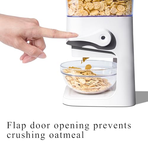 Cereal Dispenser Countertop (5L, White, 3Pc / 5L)