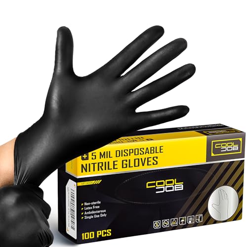 5 Mil Disposable Nitrile Gloves (Large (Pack of 100))