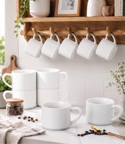 14 OZ Coffee Mugs Set of 12 (Matte White / Set of 12(14 Ounces))
