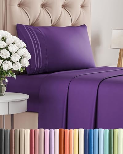 Twin Size 3 Piece Sheet Set (36 - Purple / Twin)