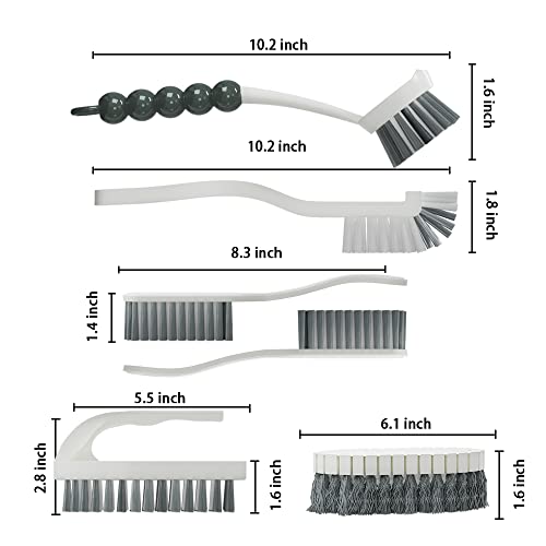 6 PCS Cleaning Brush (Gray)