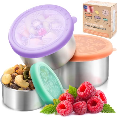 Stainless Steel Snack Containers (Semi-Clear)