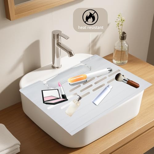 White Foldable Sink Cover