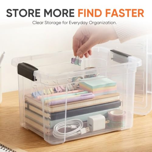 Storage Bins with Lids (4.7 Quart)