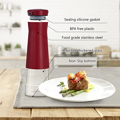Red Oil And Vinegar Dispenser Set (Red)