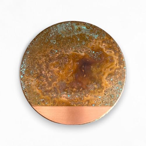 Handmade Wall Hanging Patina Art (Martian / 11"L x 11"W)
