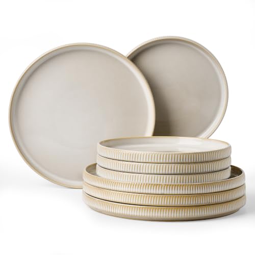 Ceramic Dinnerware Sets for 4 (Cappuccino White)
