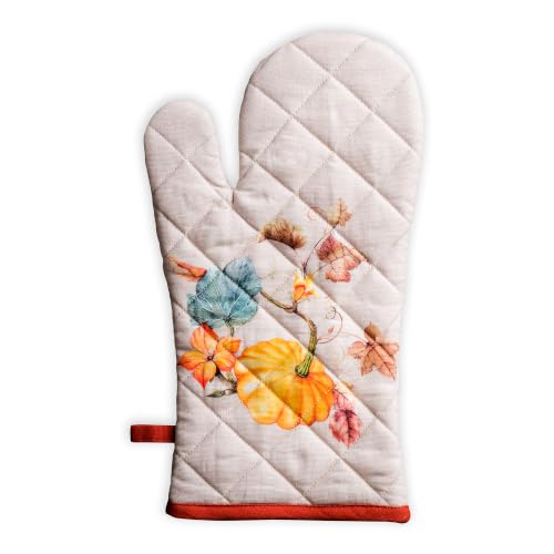 Maison d'Hermine Oven Gloves 100% Cotton Oven Mitt (096 - Potiron / 7.5" x 13" (Oven Mitt))
