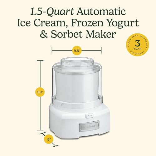 Ice Cream Maker Machine (White / 1.5 Quart)