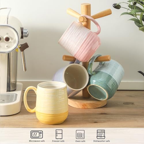 Porcelain Coffee Mugs Set of 6 (Multicolor / Set of 6)