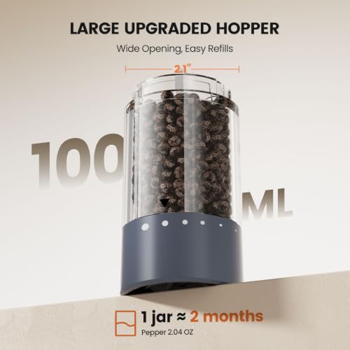 Electric Salt and Pepper Grinder Set (Slate Gray)