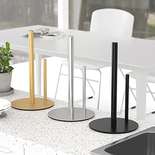 Paper Towel Holder Gold Stainless Steel Kitchen Countertop Roll Organizer