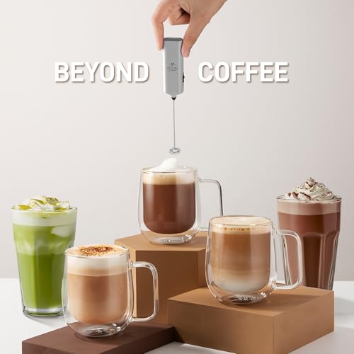Mini & Mighty Milk Frother Wand (Blackened Silver / Mini Frother)