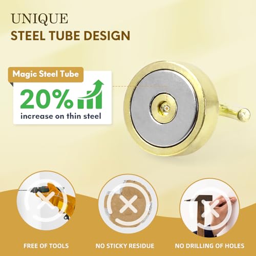 Magnetic Hooks Steel Tube Design for Cruise (Gold / 40lb Magnetic Hooks)