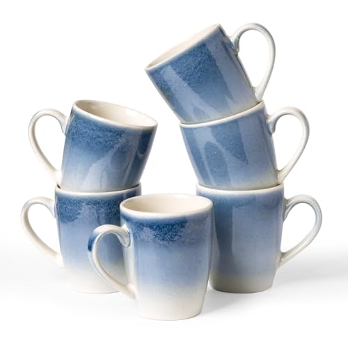 Coffee Mugs Set (6pcs / Glacier-Azure Blue)