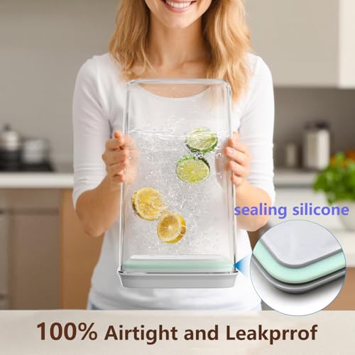 Pop Airtight Food Storage Container with Lid (gray, 4.2Qt)