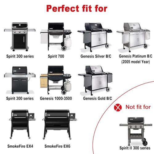 17.4" Grill Grates 7525 for Weber Spirit 300 (17.4" x 23.6")