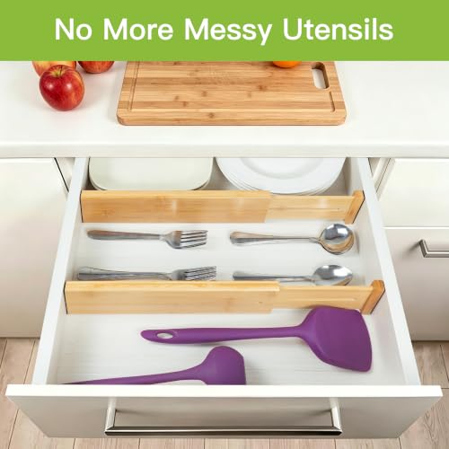 Bamboo Dresser Drawer Dividers (Natural / 3.2"H, Small)
