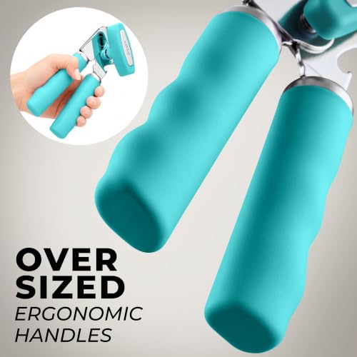 Stainless Steel Swing Open Manual Can Opener Comfortable Grip (Dusty Blue / Swing Open)