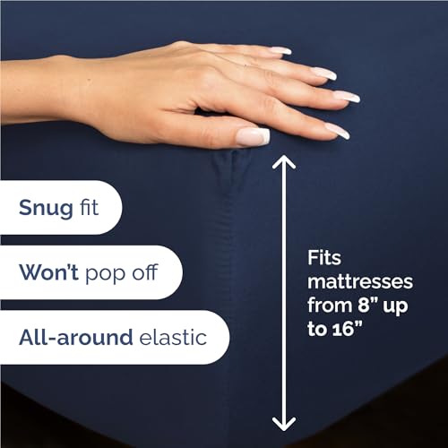 Full Size 4 Piece Sheet Set (18 - Navy Blue / Full)
