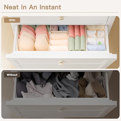Drawer Organizer Clothes (Beige / 24PACK)