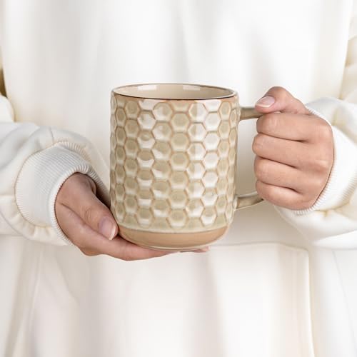 Coffee Mugs Set of 6 (Pale Khaki / Set of 6 (16 Ounces))