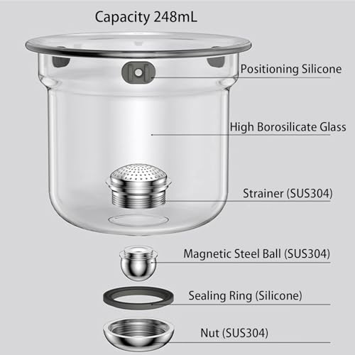 1000ML 33.8OZ Witchcraft Magic Glass Teapot with Infuser Strainer and Lid for Loose Leaf Tea Herbal (1000ml)