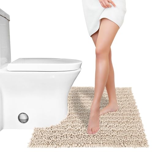 Toilet Rug U Shaped Washable 24x20 Inch (6.9375 Sq Ft)