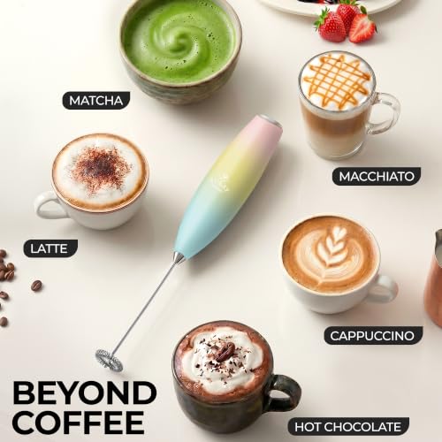 Zulay Powerful Milk Frother for Coffee with Upgraded Titanium Motor (Cupcake / OG Frother)