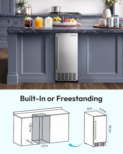 Under Counter Nugget Ice Maker Machine (Silver-)