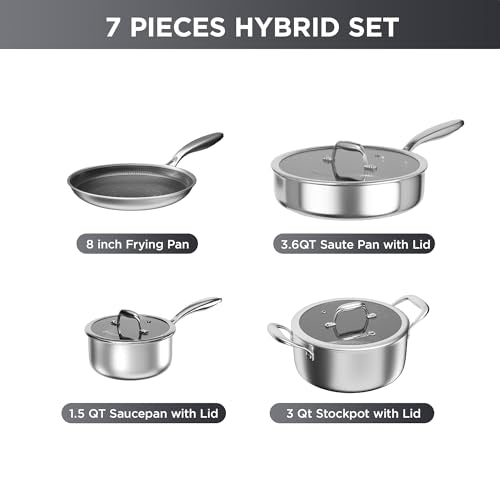 7pcs Stainless Steel Cookware Set