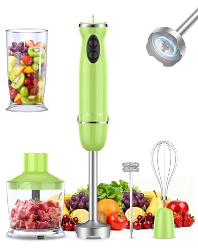 Immersion Blender Handheld 5 in 1 Hand Blender (Olive Green)