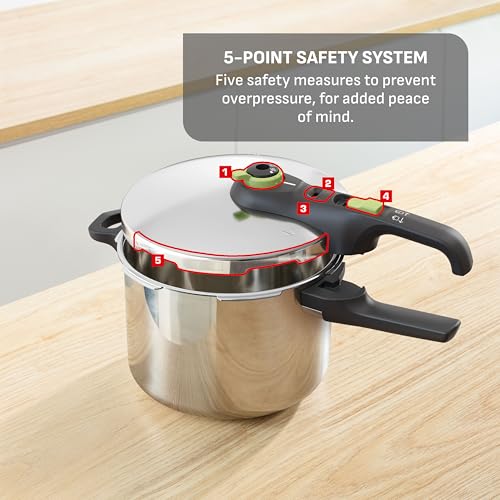 Secure Stainless Steel Stovetop Pressure Cooker (Pressure Cooker / 6.3 Quarts)