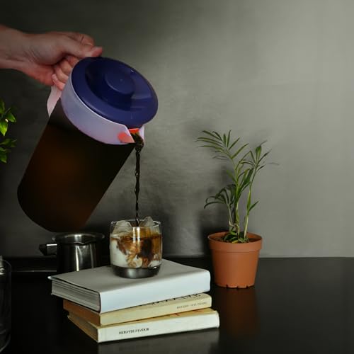 Water Pitcher with Lid 1 Gallon Pitcher BPA Free & Phthalate Free (Navy)