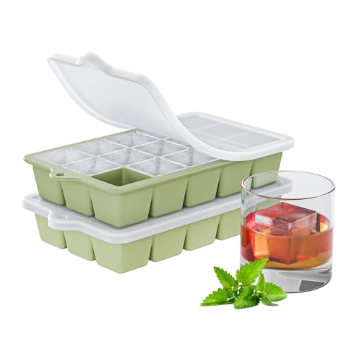Silicone Ice Cube Tray 2 Pack (Green / Ice Cube Tray 2 Pack)