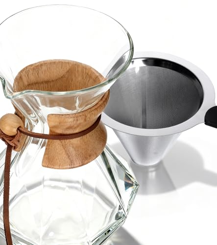 Pour Over Coffee Maker Set (Diamond Design / 28 Ounces)