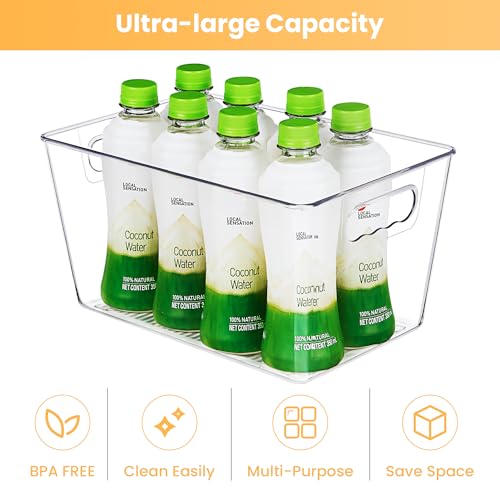 12 Pack Clear Storage Bins (L(11.2"L x 7.5"W x 6"H))