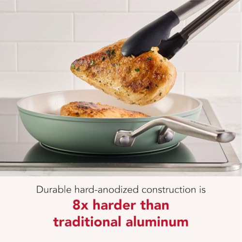 Hard Anodized Induction Ceramic Pots and Pans Set (Cardamom / 9 Piece)