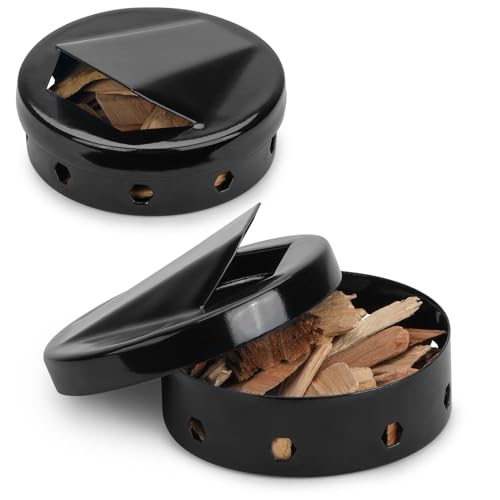 Onlyfire BBQ Wood Chip Smoker Box with Lid for Grills
