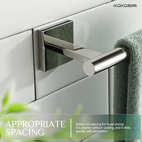 Hand Towel Bar Chrome Bathroom Towel Rail Holder Kitchen Paper Holder Wall Mounted Toilet Cabinet Mount 2 Pack (Polished Chrome / 2 Pack)