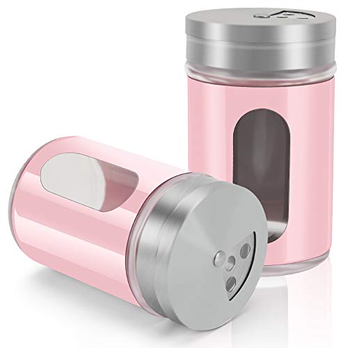 2pcs Salt and Pepper Shakers (Pink)