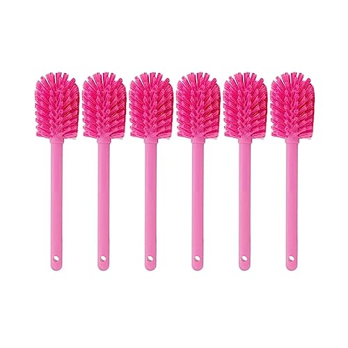 SPARTA Large Water Bottle Brush Ideal for Wide (12 Inches (Pack of 6) / Pink)