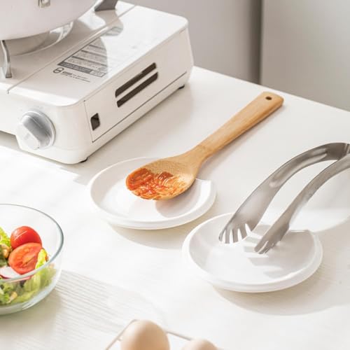 HOMBENE Spoon Rest (4.5 Inch / White Round)