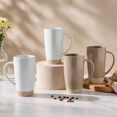 Milkyway Coffee Mugs (Milkyway-White and Cinnamon Brown / 4pcs)