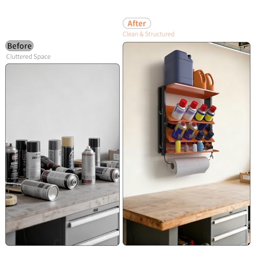 Spray Bottle Holder Wall (Orange / B-Spray Can Rack)
