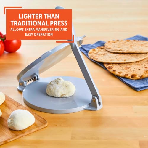 USA MEXI 86005 6" Easy to Use Aluminum Tortilla Press (Grey / 6 Inch)