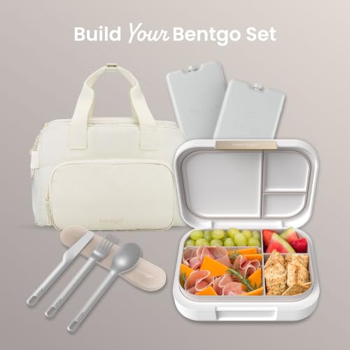 Modern Adult Bento Lunch Box with 3 (White)