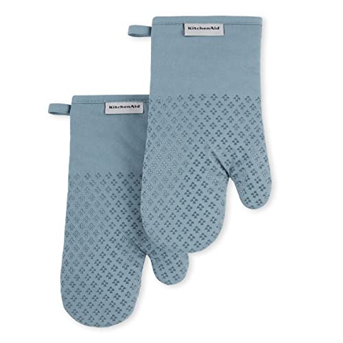 Asteroid Oven Mitt Set (7"x12.5" / Fog Blue)