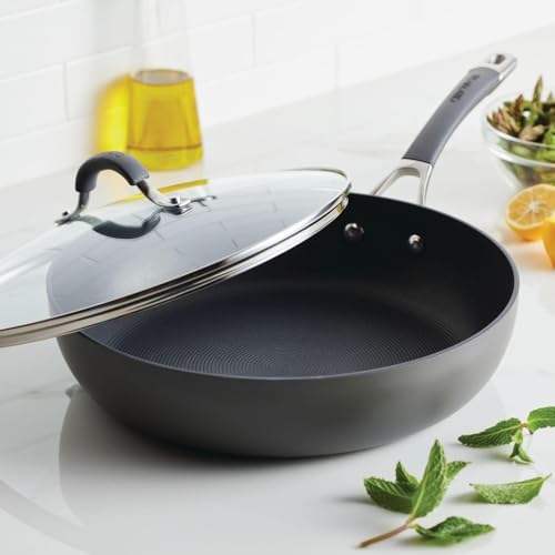 Radiance Hard Anodized Nonstick Deep Frying Pan with Lid